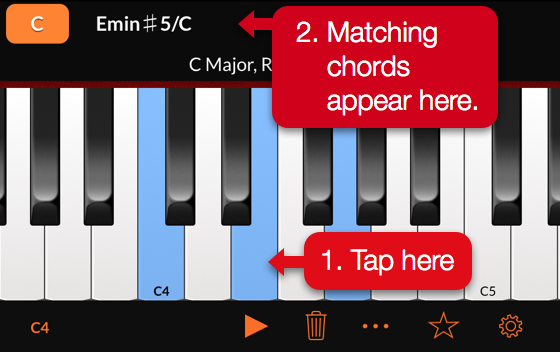 Reverse Chord Finder chord matches